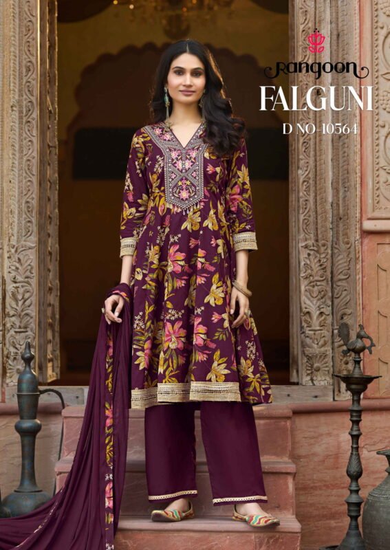 Latest Rangoon Falguni Cotton Fancy Worked Salwar Kameez Collection Wholesale 2026