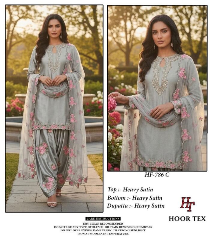 Launching Hoor Tex 786 C To E Satin With Embroidered Salwar Kameez Collection Wholesale 2026