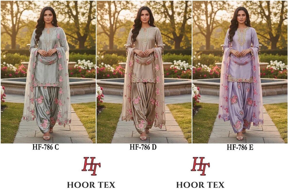 Launching Hoor Tex 786 C To E Satin With Embroidered Salwar Kameez Collection Wholesale 2026