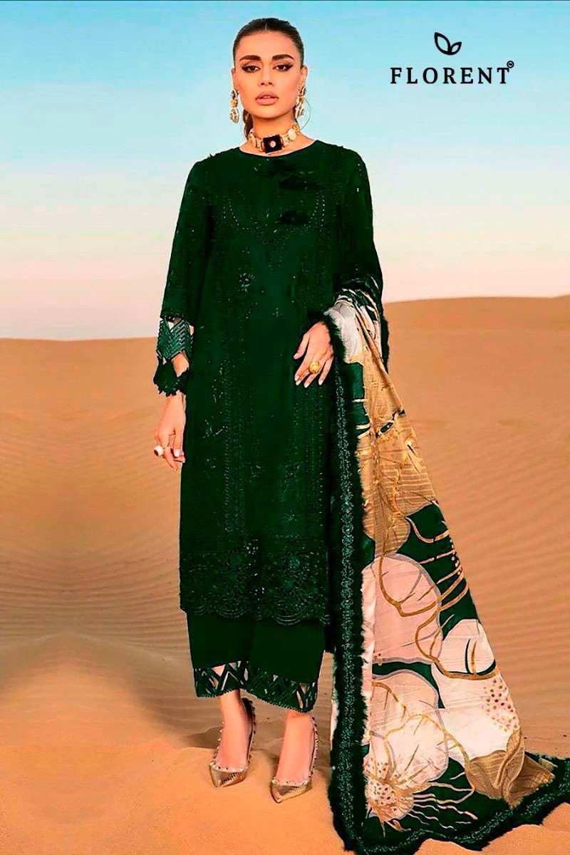Florent 1082 A To D Rayon Cotton With Embroidered Salwar Kameez Wholesale
