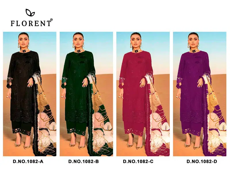 Stylish Florent 1082 A To D Rayon Cotton With Embroidered Salwar Kameez Wholesale 2026