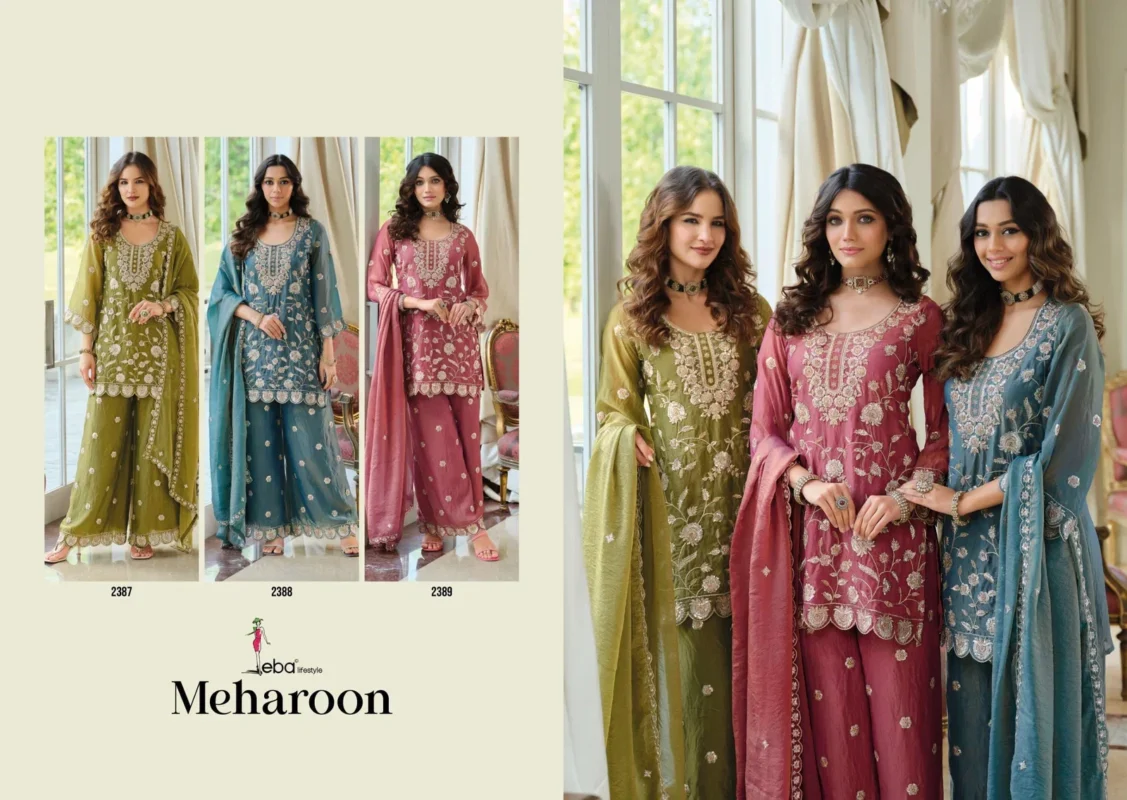 Launching Eba Meharoon Nc Moss With Beats Work Top Bottom And Dupatta Collection Wholesale 2026