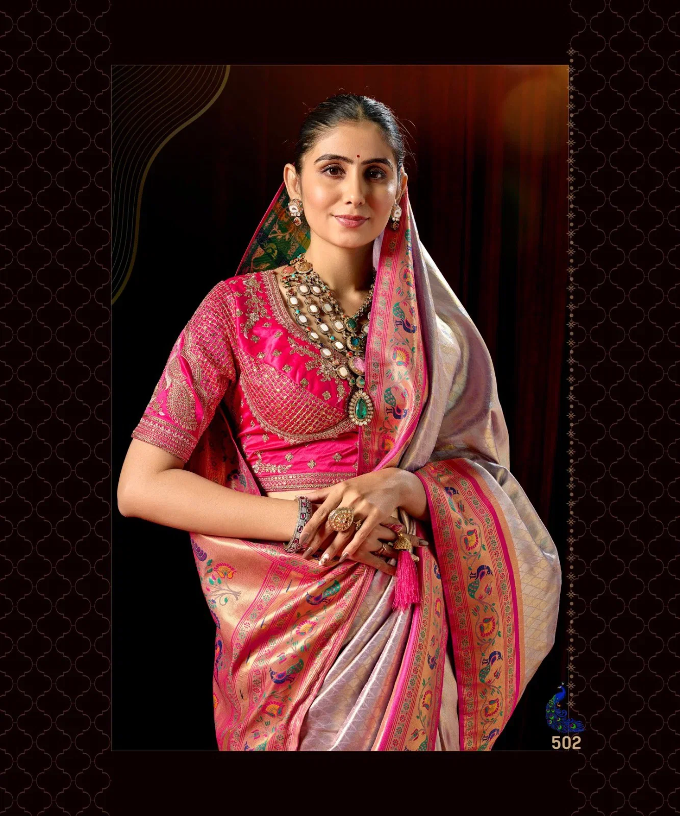 Buy Lt Mango Vol 5 Top Dyed Weaving With Embroidered Saree Collection Wholesale 2026