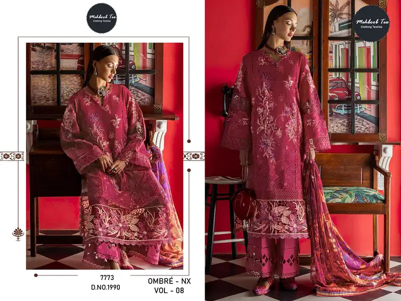 Buy Mehboob Tex Ombre Nx Vol 8 Cotton Embroidered Salwar Kameez Wholesale 2026