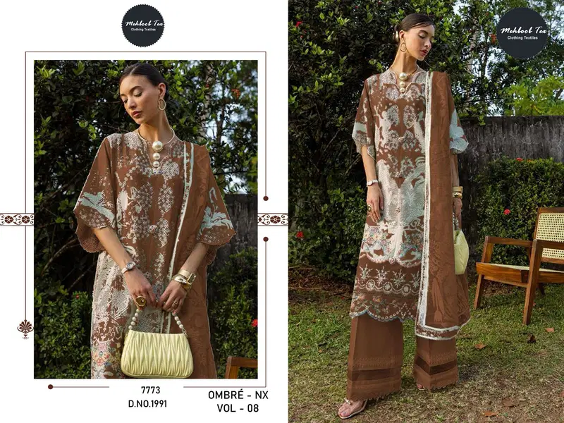 Buy Mehboob Tex Ombre Nx Vol 8 Cotton Embroidered Salwar Kameez Wholesale 2026