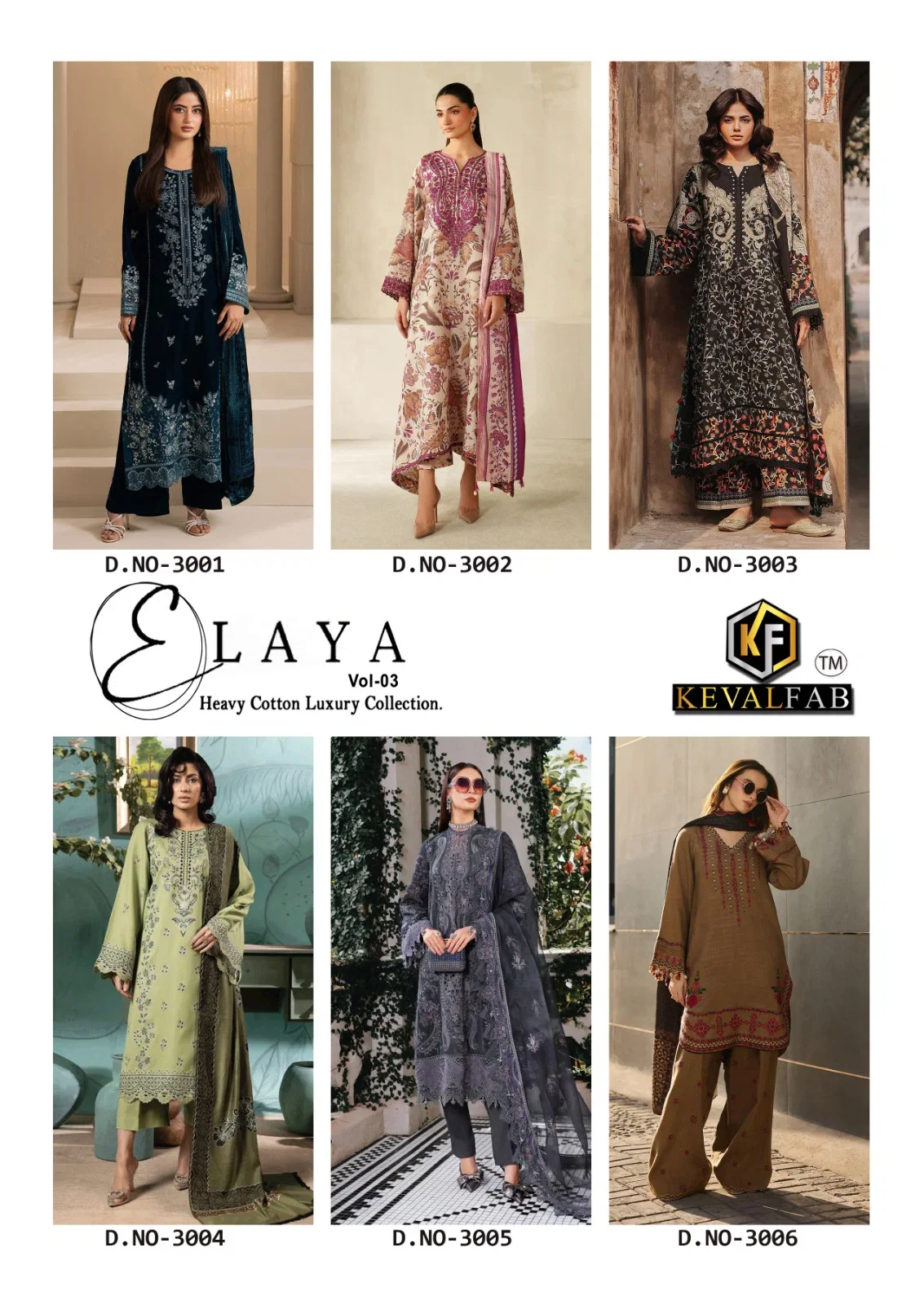 Beautiful Keval Fab Elaya Vol 3 Lawn Cotton Printed Pakistani Dress Material Wholesale 2026