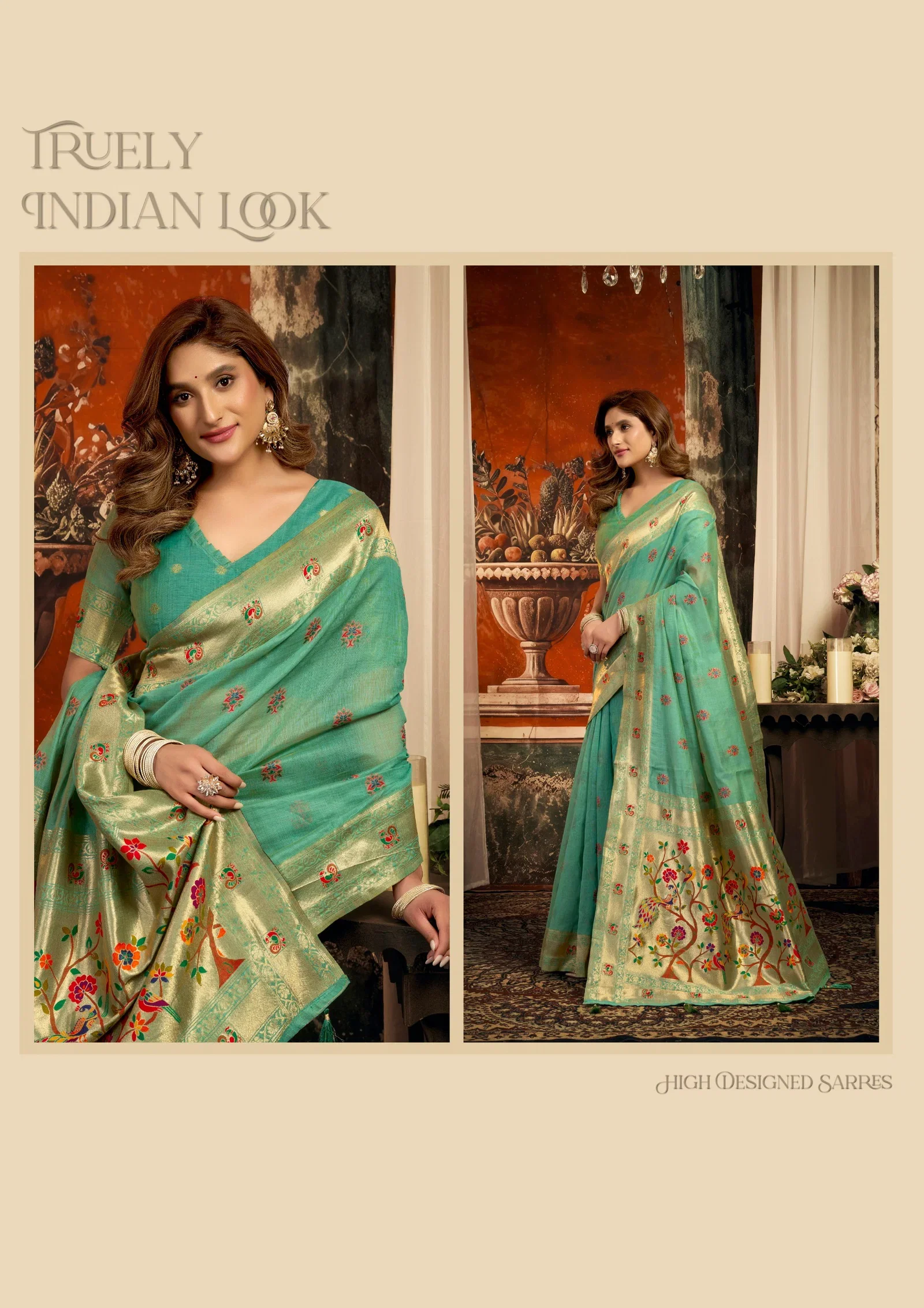 Latest Gobuni Sakshi Pathani Zari Work Festive Wear Saree Collection Wholesale 2026