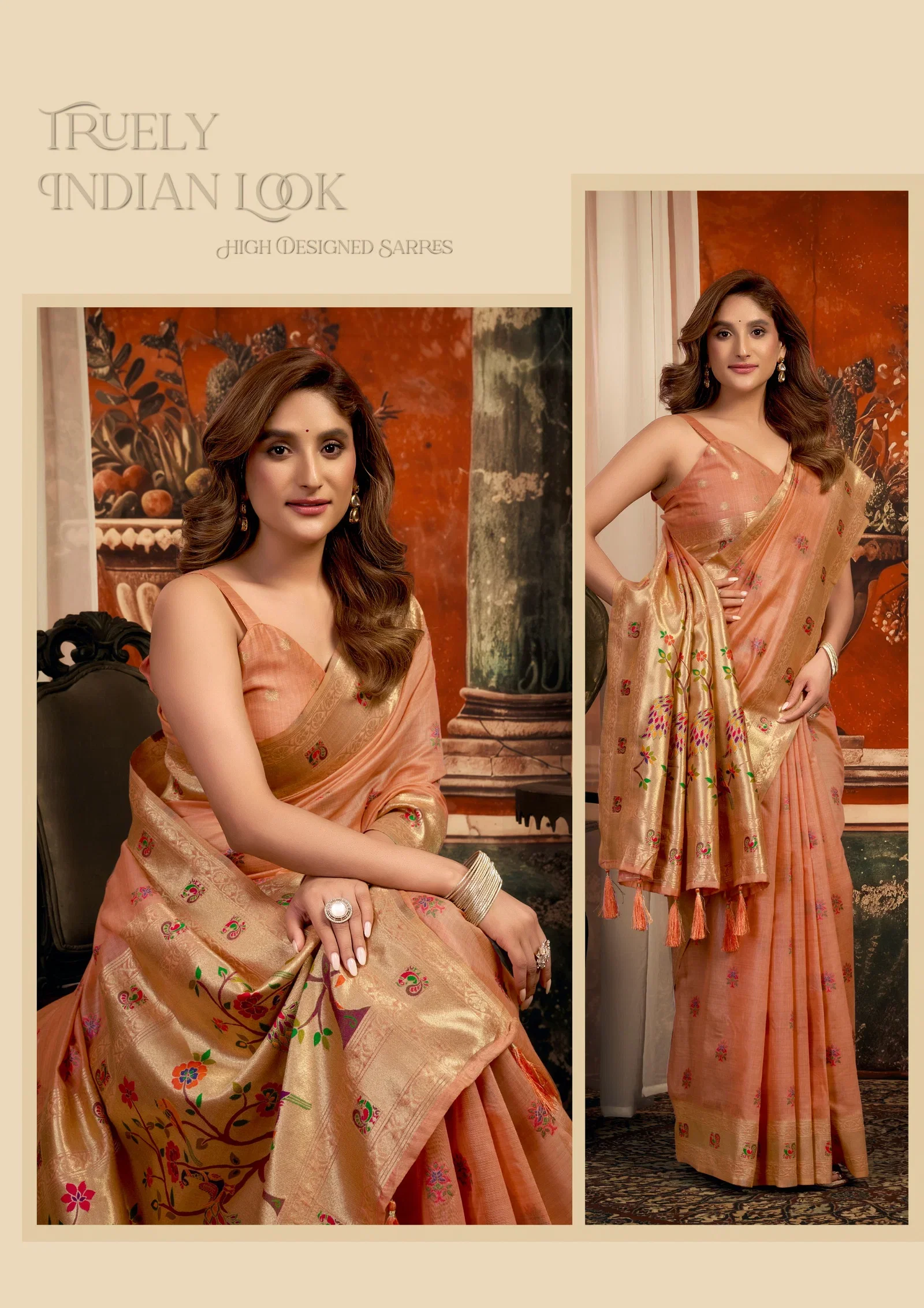 Latest Gobuni Sakshi Pathani Zari Work Festive Wear Saree Collection Wholesale 2026