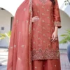 Bilqis B 267 A To D Readymade Chinon Embroidered Pakistani Salwar Kameez Wholesale
