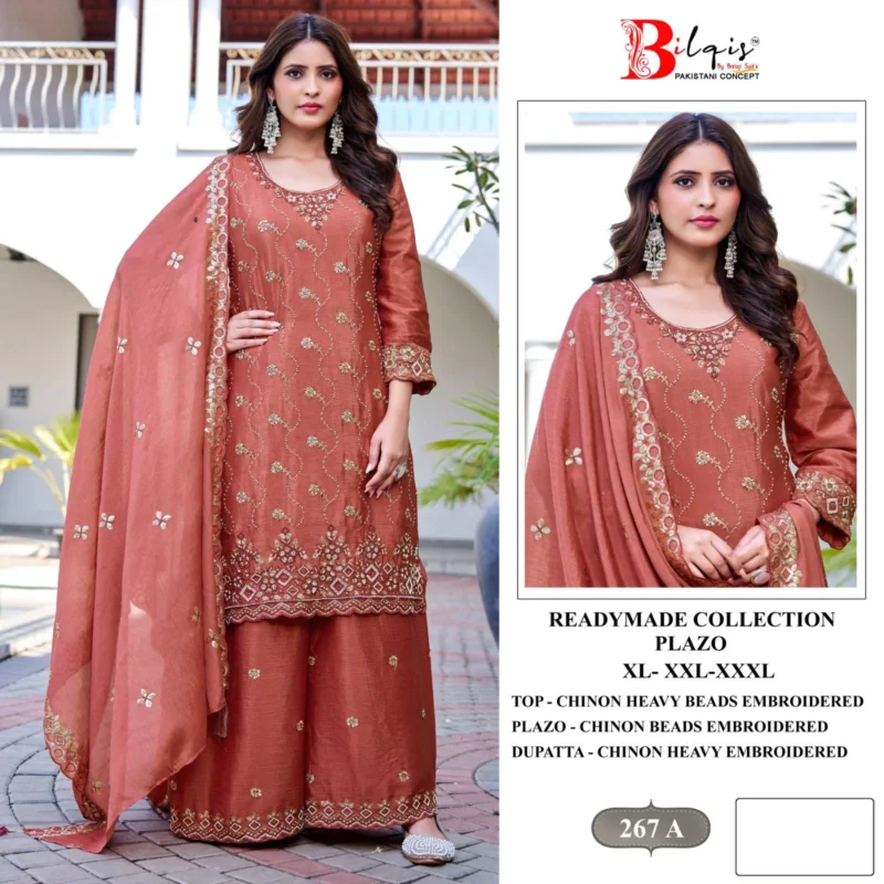Buy Bilqis B 267 A To D Readymade Chinon Embroidered Pakistani Salwar Kameez Wholesale 2026