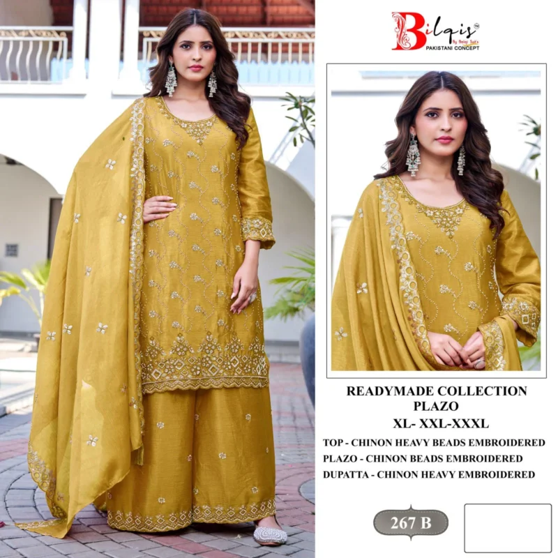 Buy Bilqis B 267 A To D Readymade Chinon Embroidered Pakistani Salwar Kameez Wholesale 2026