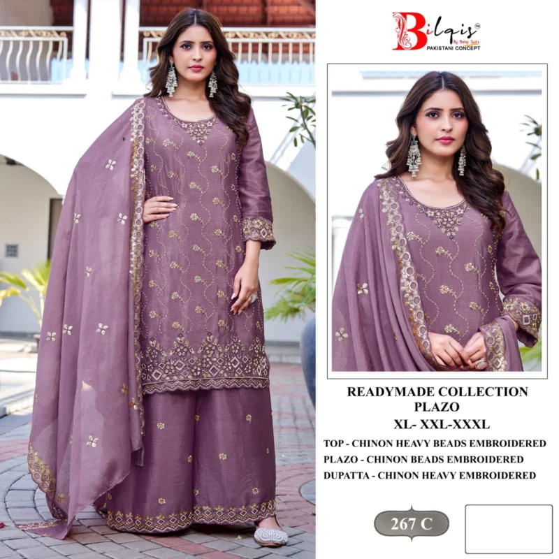 Buy Bilqis B 267 A To D Readymade Chinon Embroidered Pakistani Salwar Kameez Wholesale 2026