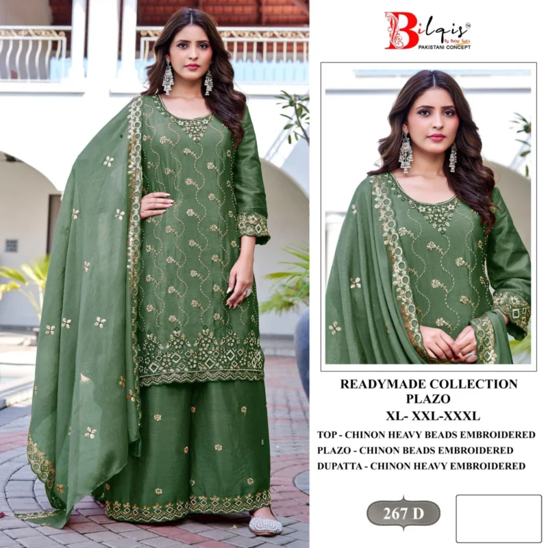 Buy Bilqis B 267 A To D Readymade Chinon Embroidered Pakistani Salwar Kameez Wholesale 2026