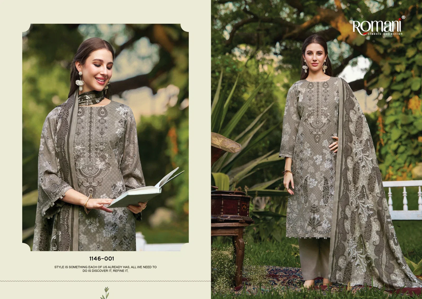 Buy Romani Needle Wonder Vol 11 Cotton Digital Printed Embroidered Dress Material Wholesale 2026