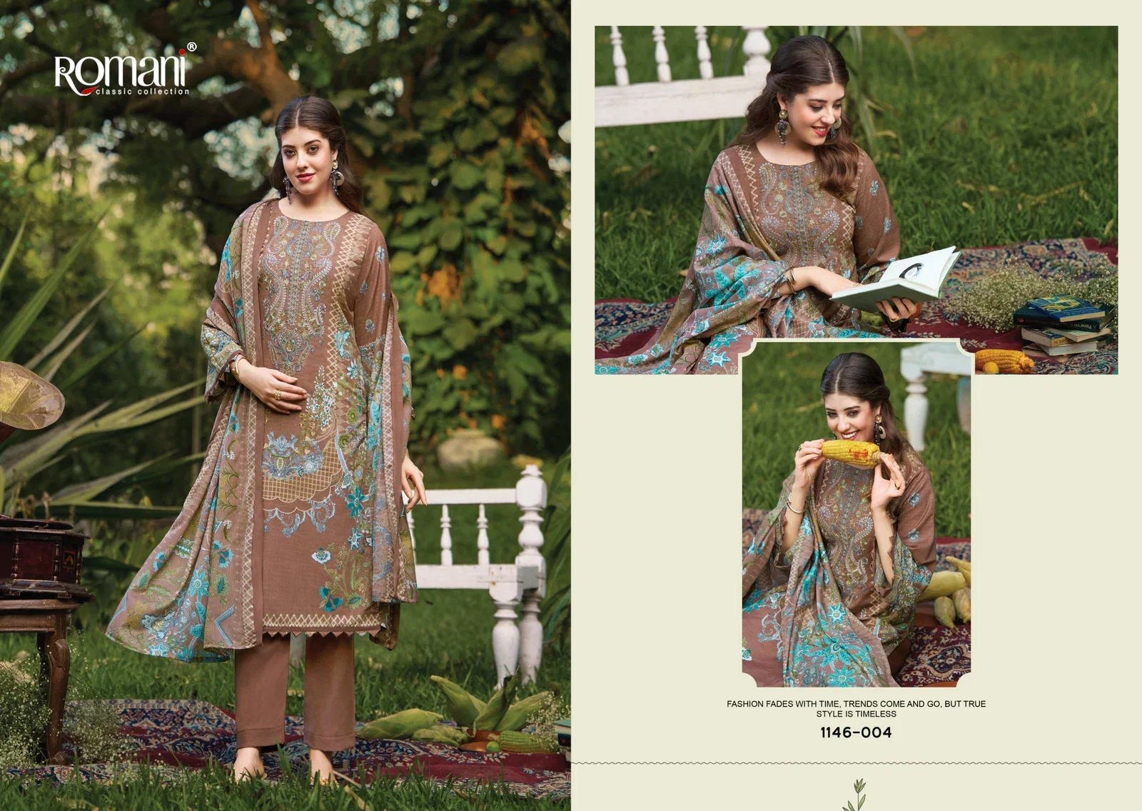 Buy Romani Needle Wonder Vol 11 Cotton Digital Printed Embroidered Dress Material Wholesale 2026