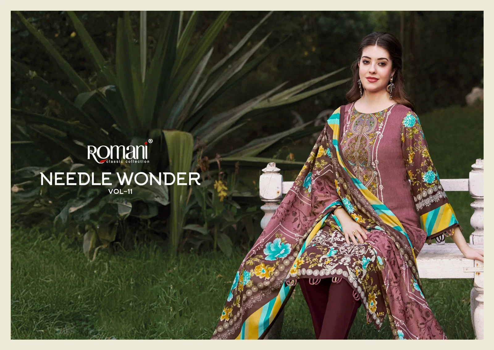 Buy Romani Needle Wonder Vol 11 Cotton Digital Printed Embroidered Dress Material Wholesale 2026