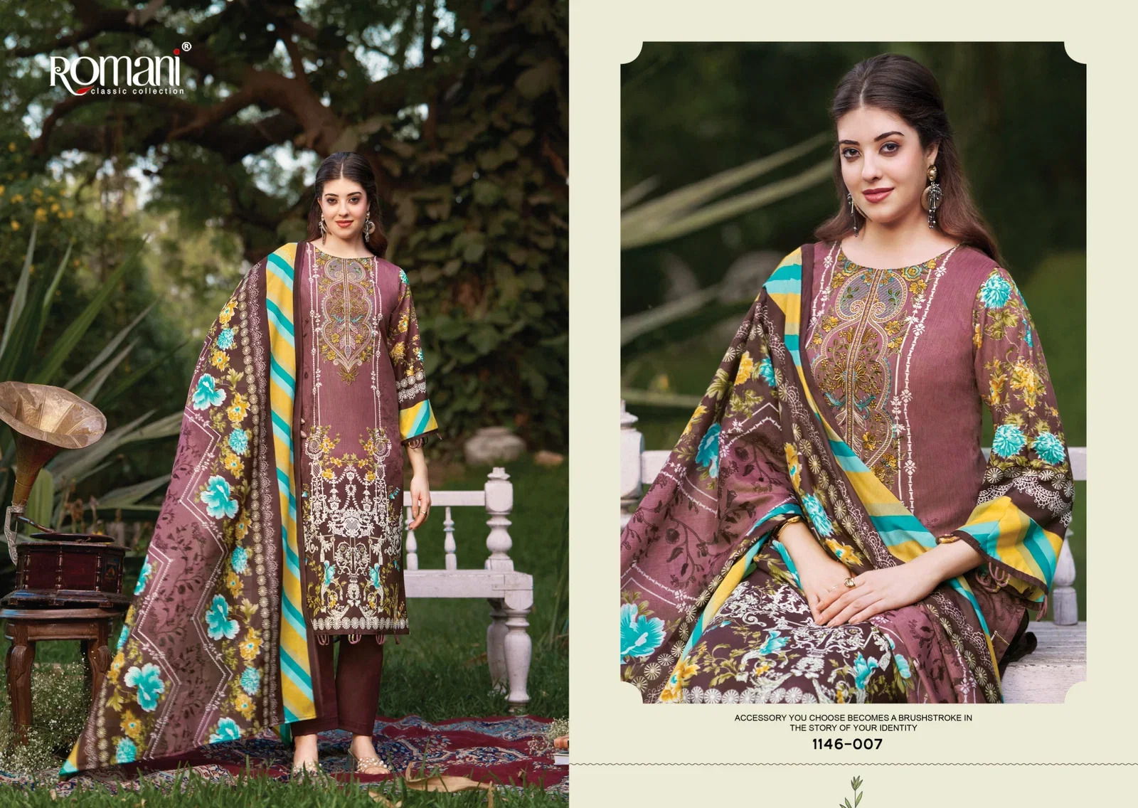 Buy Romani Needle Wonder Vol 11 Cotton Digital Printed Embroidered Dress Material Wholesale 2026