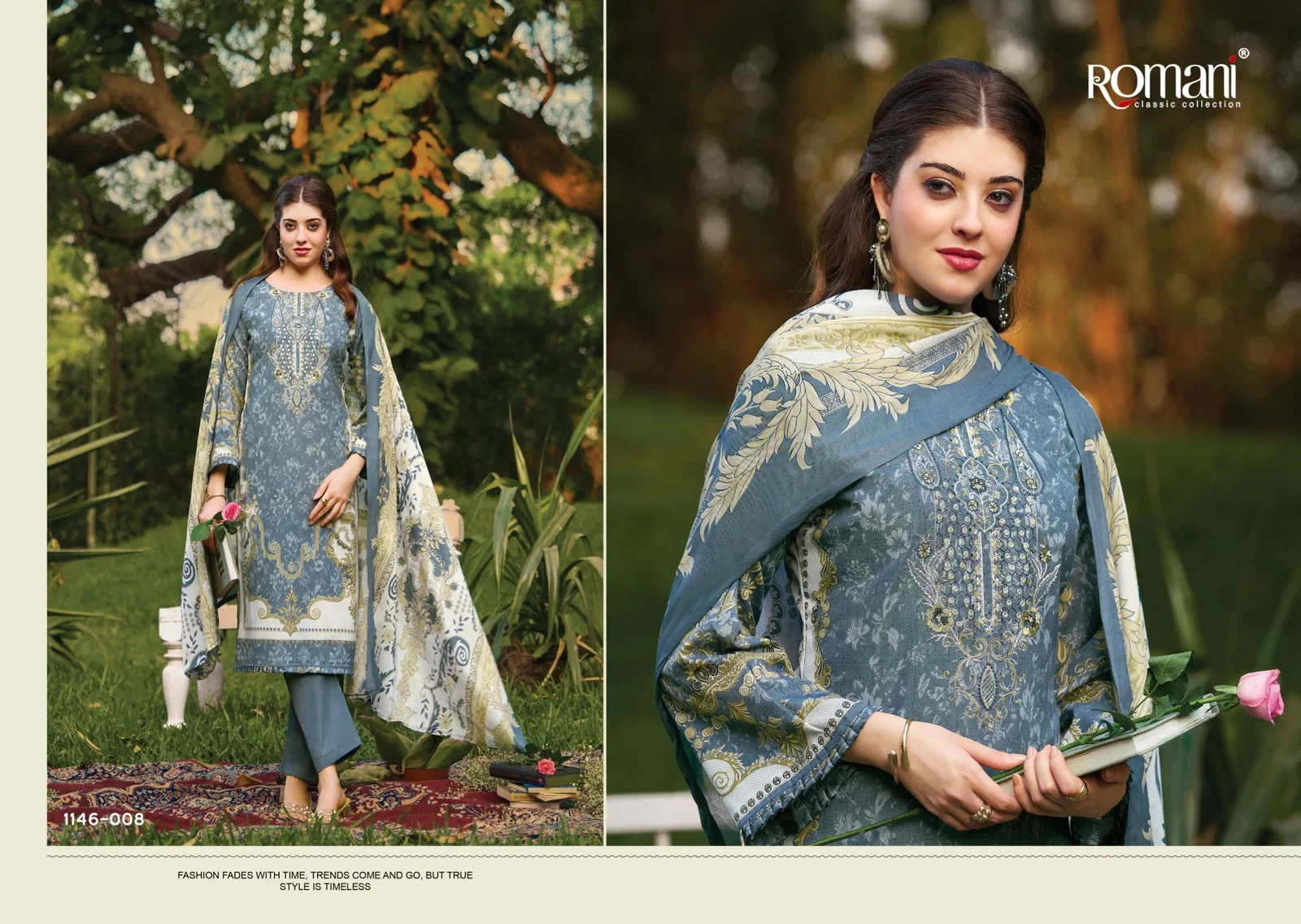 Buy Romani Needle Wonder Vol 11 Cotton Digital Printed Embroidered Dress Material Wholesale 2026