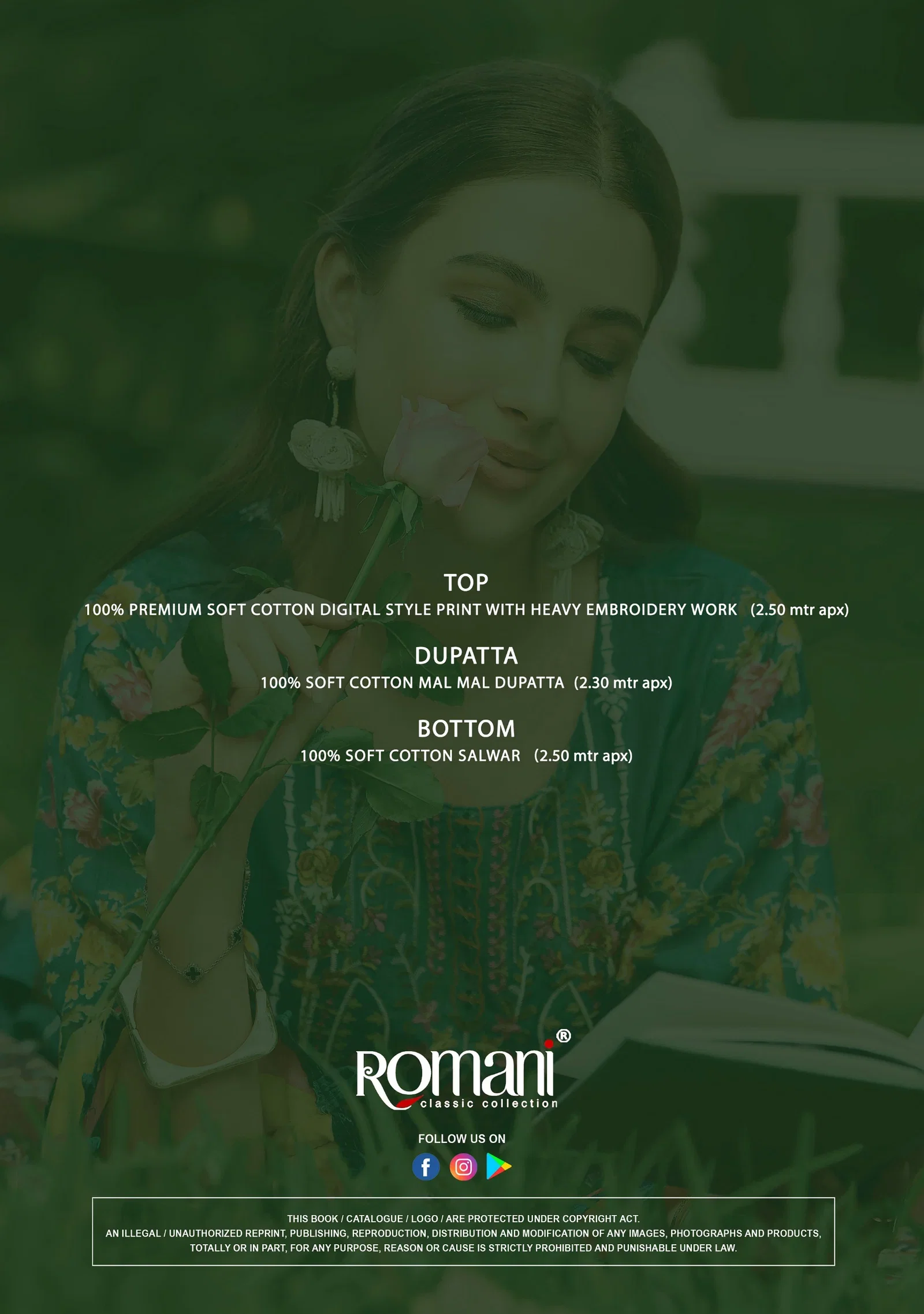 Buy Romani Needle Wonder Vol 11 Cotton Digital Printed Embroidered Dress Material Wholesale 2026