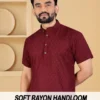 Sangeet Soft Rayon Handloom Dobby Rayon Mens Short Kurta Collection Wholesale