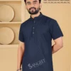 Latest Sangeet Soft Rayon Handloom Dobby Rayon Mens Short Kurta Collection Wholesale 2026