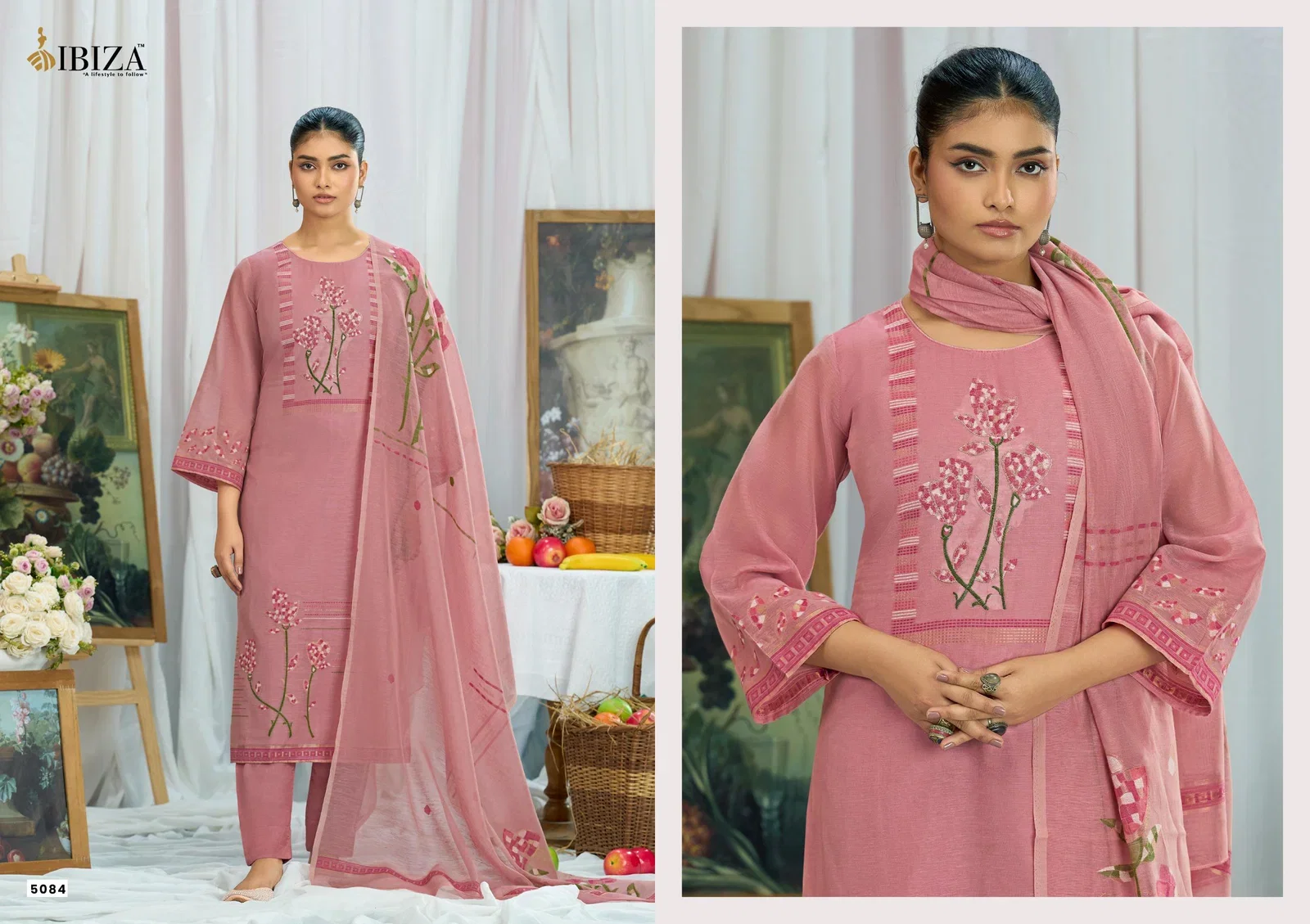 Buy Ibiza Haneen Linen Cotton Embroidered Salwar Kameez Wholesale 2026