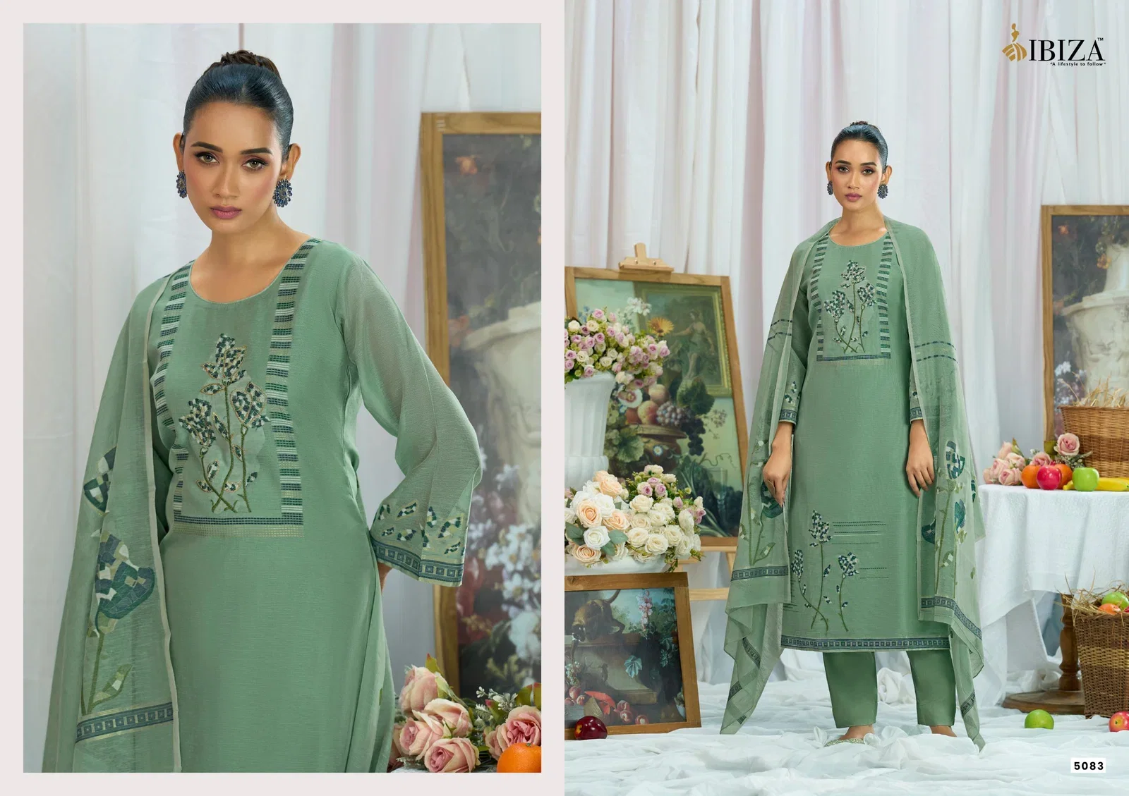 Buy Ibiza Haneen Linen Cotton Embroidered Salwar Kameez Wholesale 2026