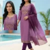 Dnp Riwayat Roman Silk Top Bottom With Dupatta Wholesale