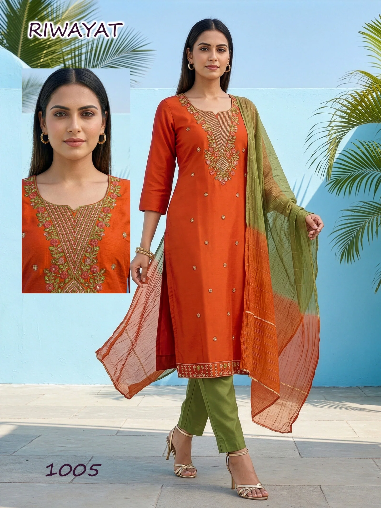 Stylish Dnp Riwayat Roman Silk Top Bottom With Dupatta Wholesale 2026