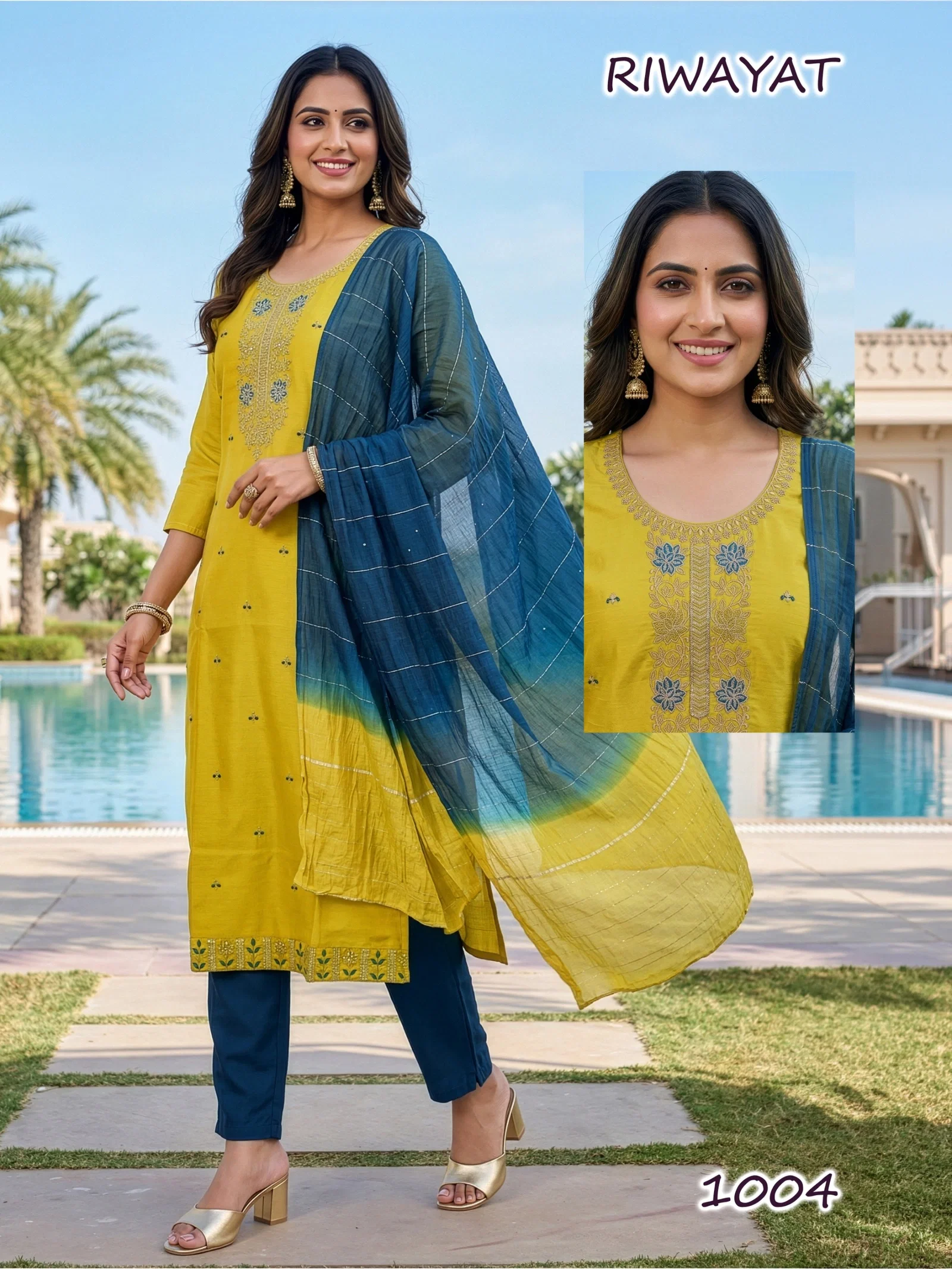 Stylish Dnp Riwayat Roman Silk Top Bottom With Dupatta Wholesale 2026