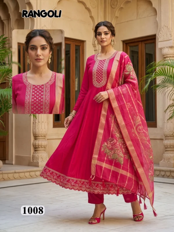 Latest Dnp Rangoli Roman Silk Top Bottom Wih Dupatta Wholesale 2026