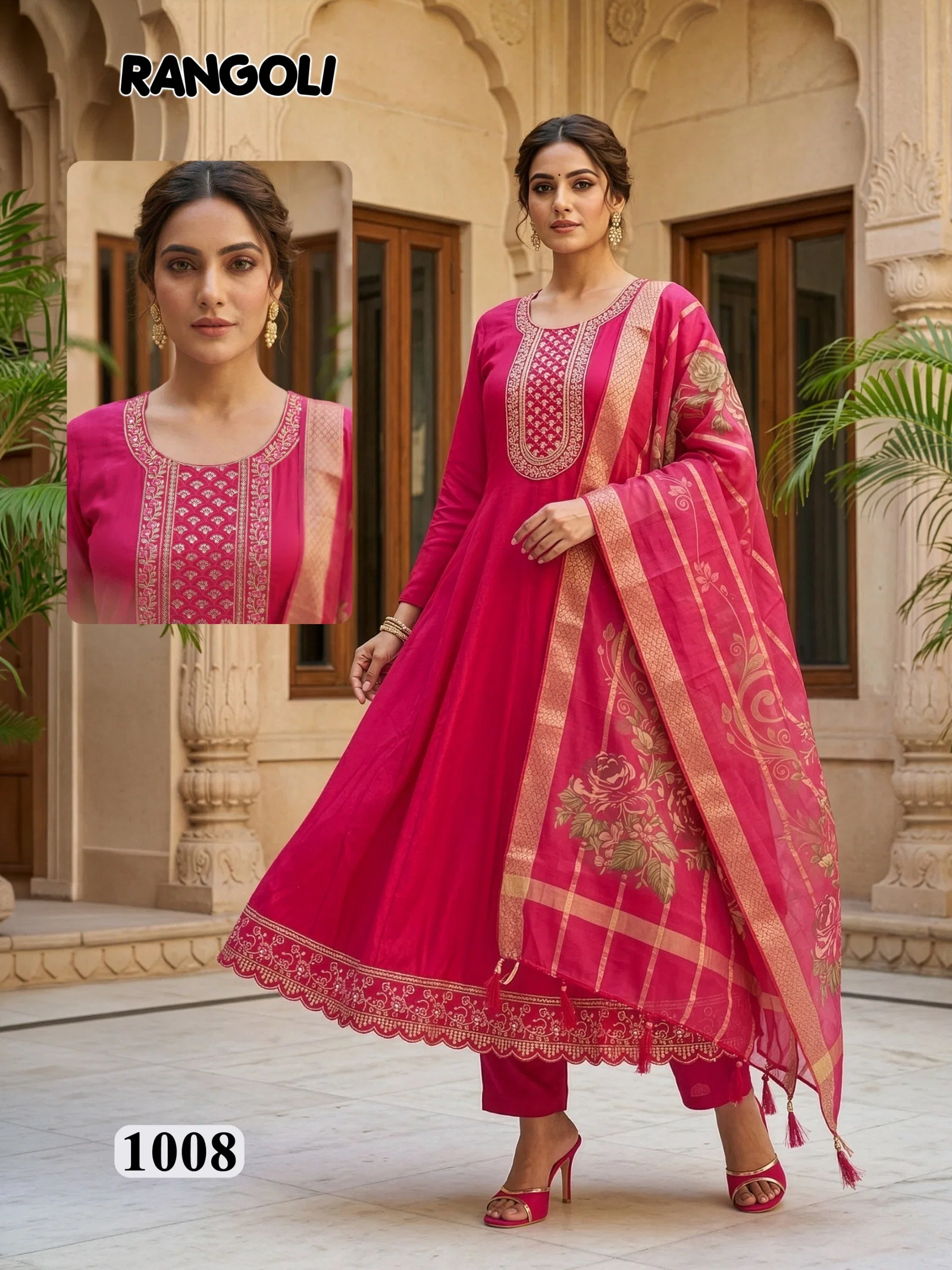 Latest Dnp Rangoli Roman Silk Top Bottom Wih Dupatta Wholesale 2026