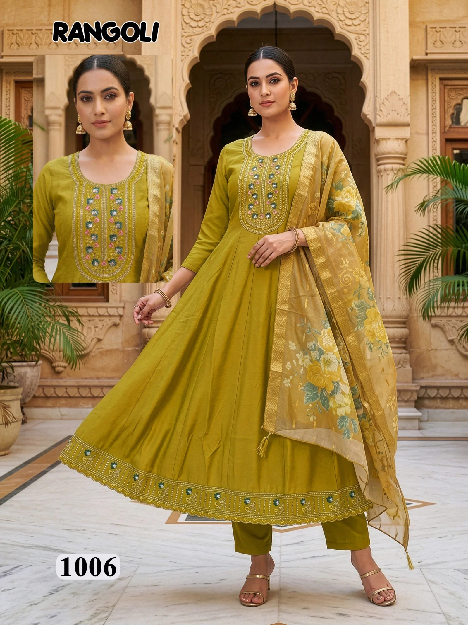Latest Dnp Rangoli Roman Silk Top Bottom Wih Dupatta Wholesale 2026