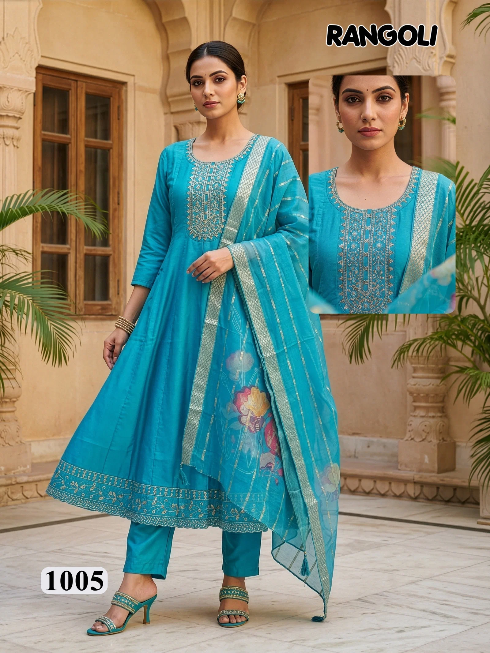 Latest Dnp Rangoli Roman Silk Top Bottom Wih Dupatta Wholesale 2026