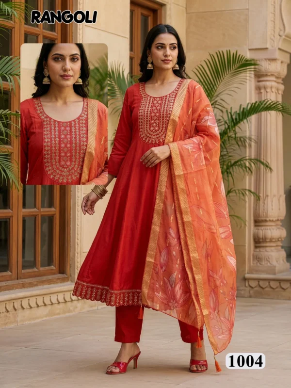 Latest Dnp Rangoli Roman Silk Top Bottom Wih Dupatta Wholesale 2026