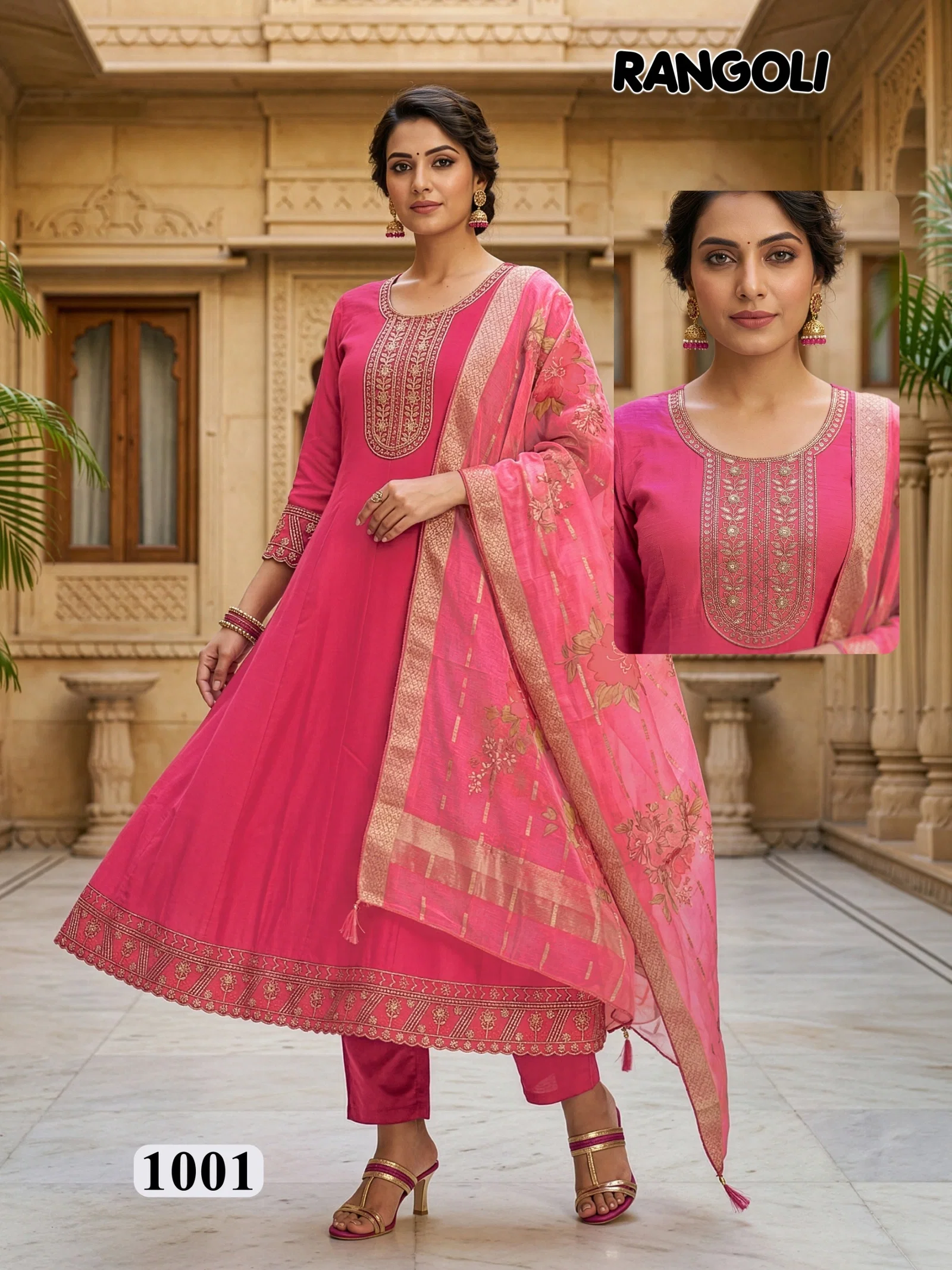 Latest Dnp Rangoli Roman Silk Top Bottom Wih Dupatta Wholesale 2026