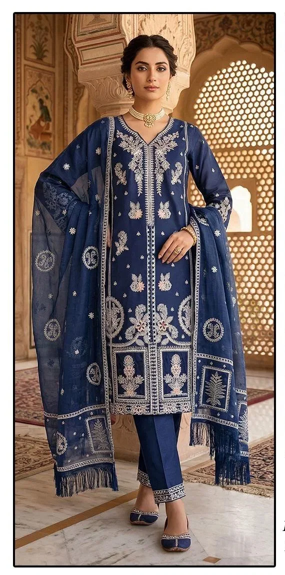 Hoor Tex 686 A To D Crystal Viscose Embroidered Salwar Kameez Wholesale