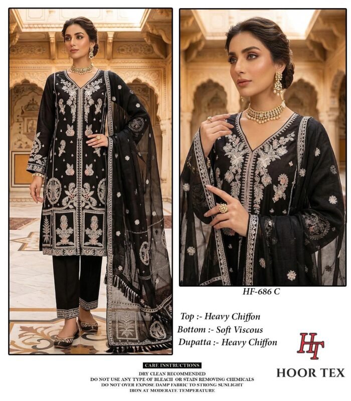 Launching Hoor Tex 686 A To D Crystal Viscose Embroidered Salwar Kameez Wholesale 2026