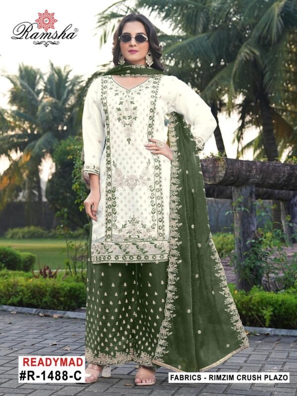 Latest Ramsha R 1488 A To D Rimzim Crush Embroidered Salwar Kameez Wholesale 2026