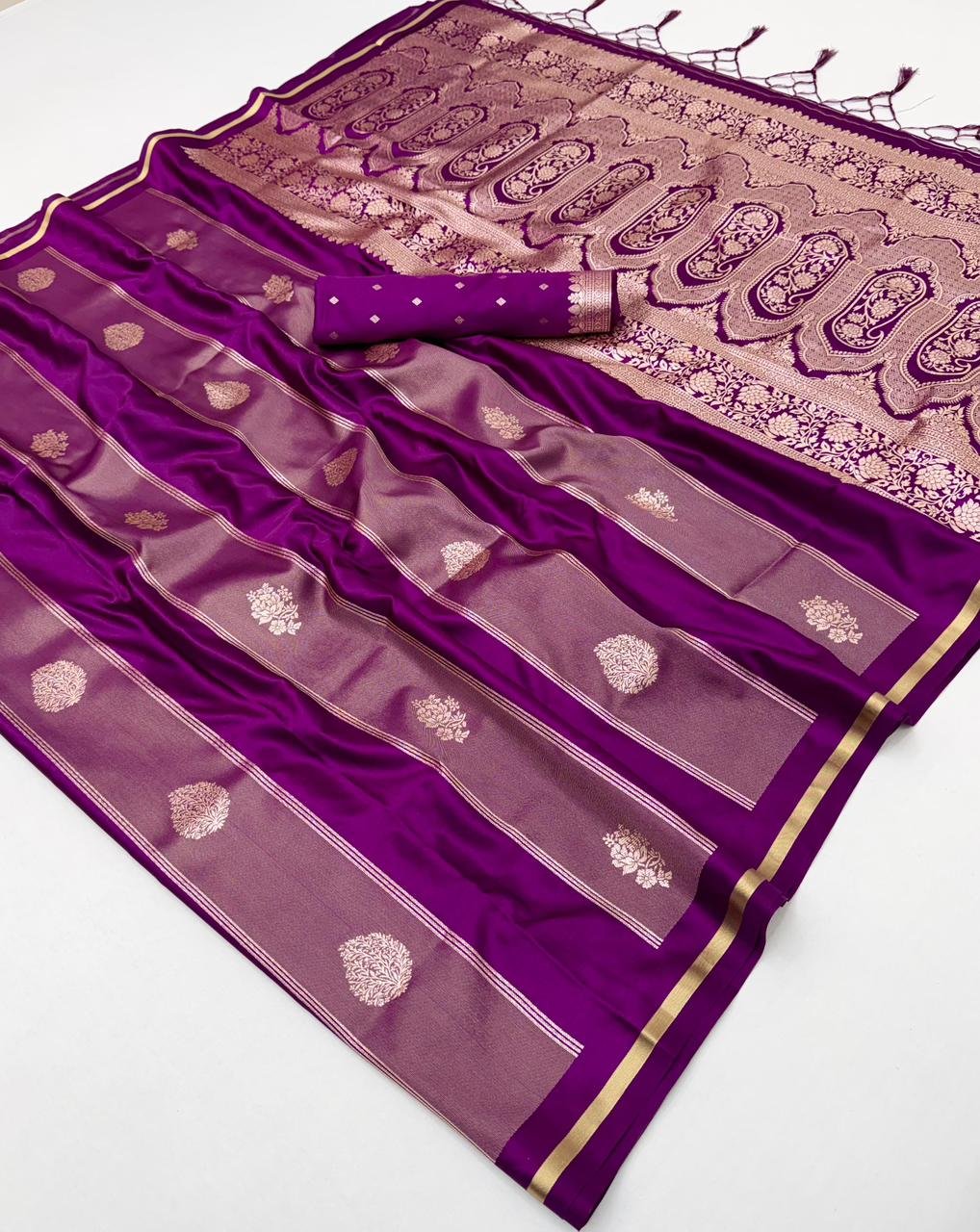 Rajtex Kanthkala Rose Satin Handloom Weaving Silk Saree Collection Wholesale