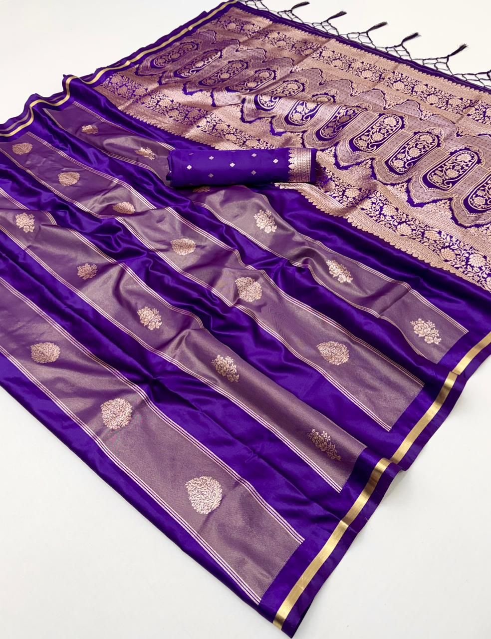 Rajtex Kanthkala Rose Satin Handloom Weaving Silk Saree Collection Wholesale
