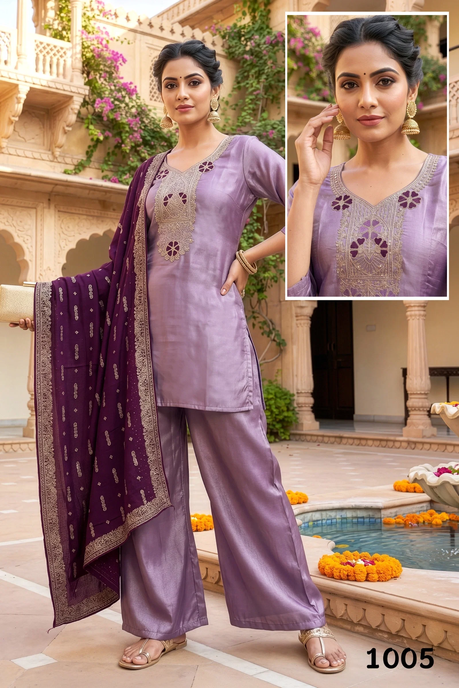 Stylish Dnp Glamour Roman Glass Top Bottom With Dupatta Wholesale 2026
