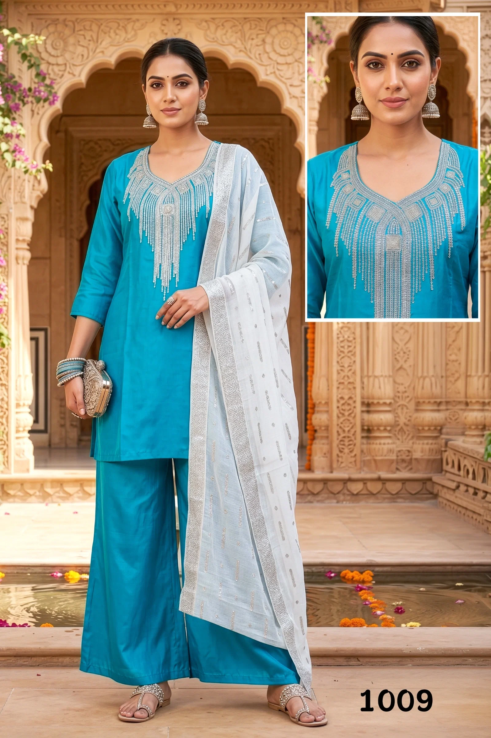 Stylish Dnp Glamour Roman Glass Top Bottom With Dupatta Wholesale 2026