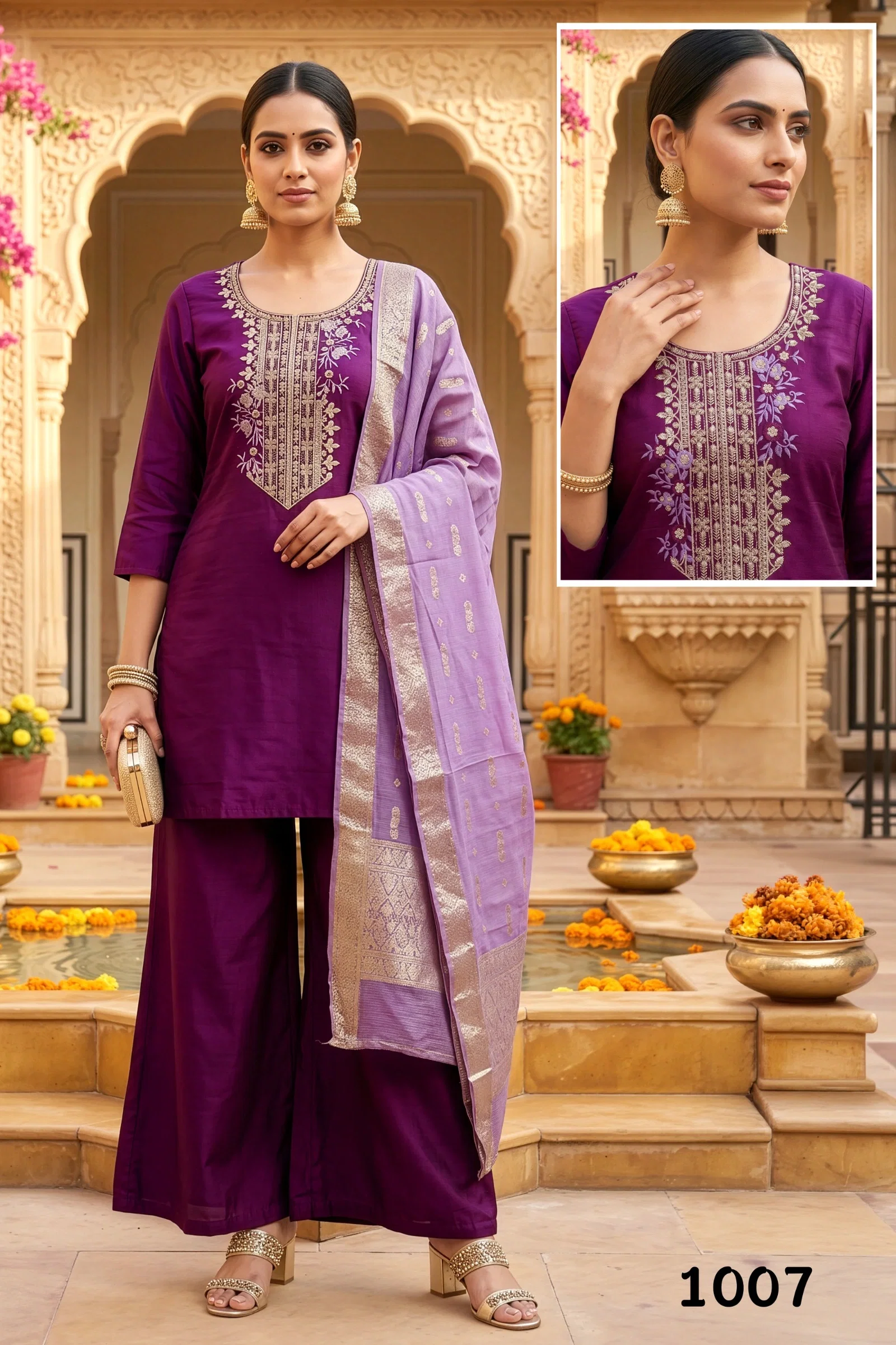 Stylish Dnp Glamour Roman Glass Top Bottom With Dupatta Wholesale 2026