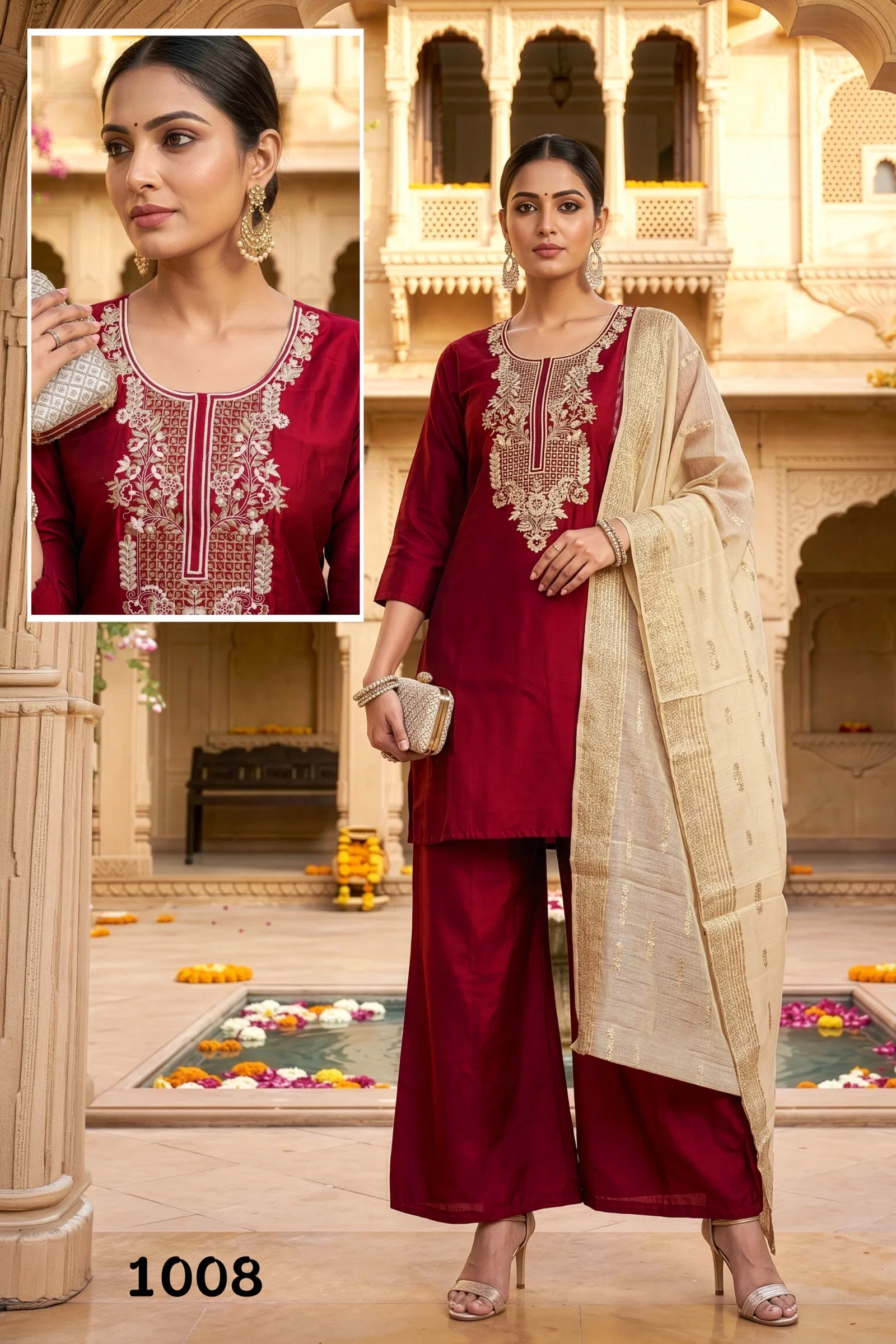 Stylish Dnp Glamour Roman Glass Top Bottom With Dupatta Wholesale 2026