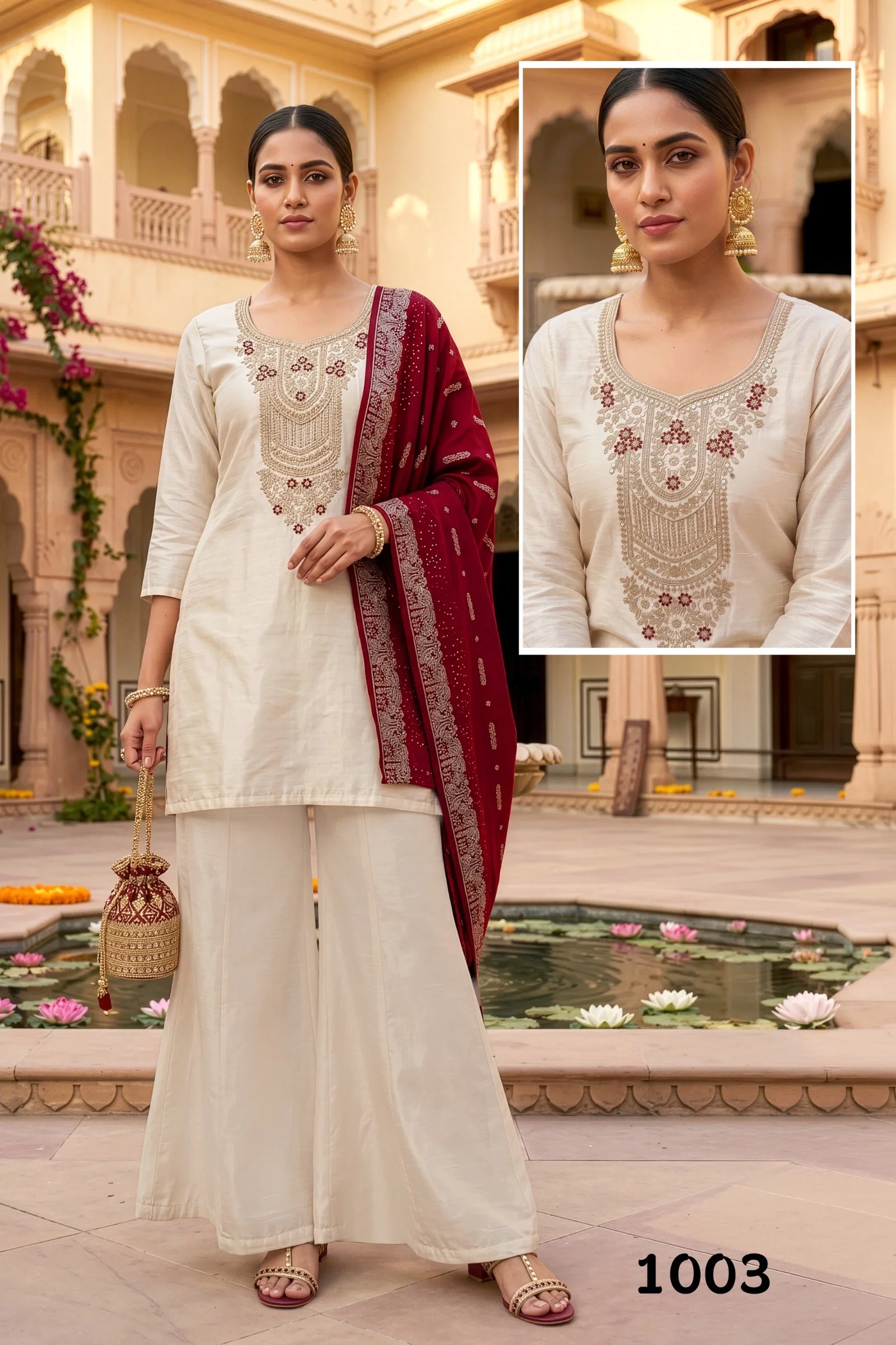 Stylish Dnp Glamour Roman Glass Top Bottom With Dupatta Wholesale 2026