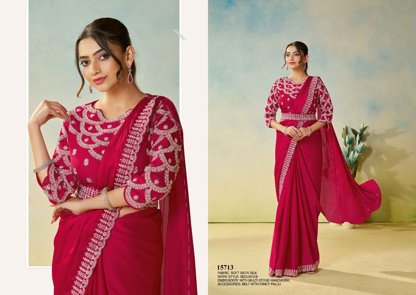 Buy Mahotsav Mohmanthan 15700 Odyssey Satin Silk Designer Saree Collection Wholesale 2026