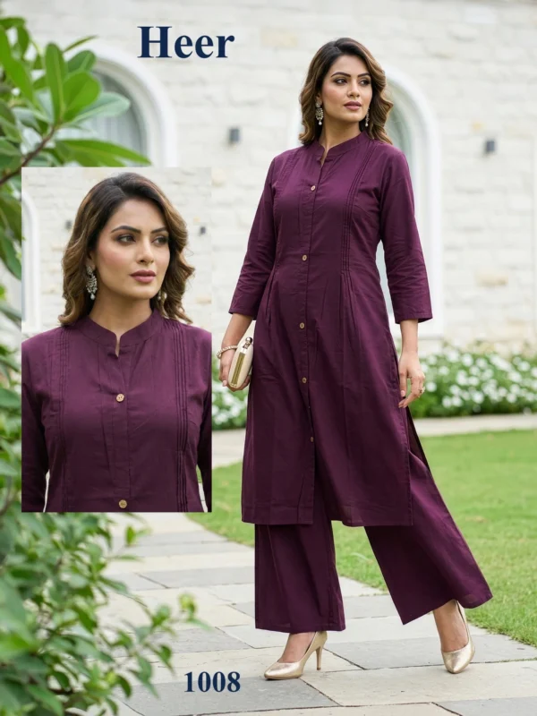 Stylish Dnp Heer Dhabu Cotton Top With Plazo Set Wholesale 2026
