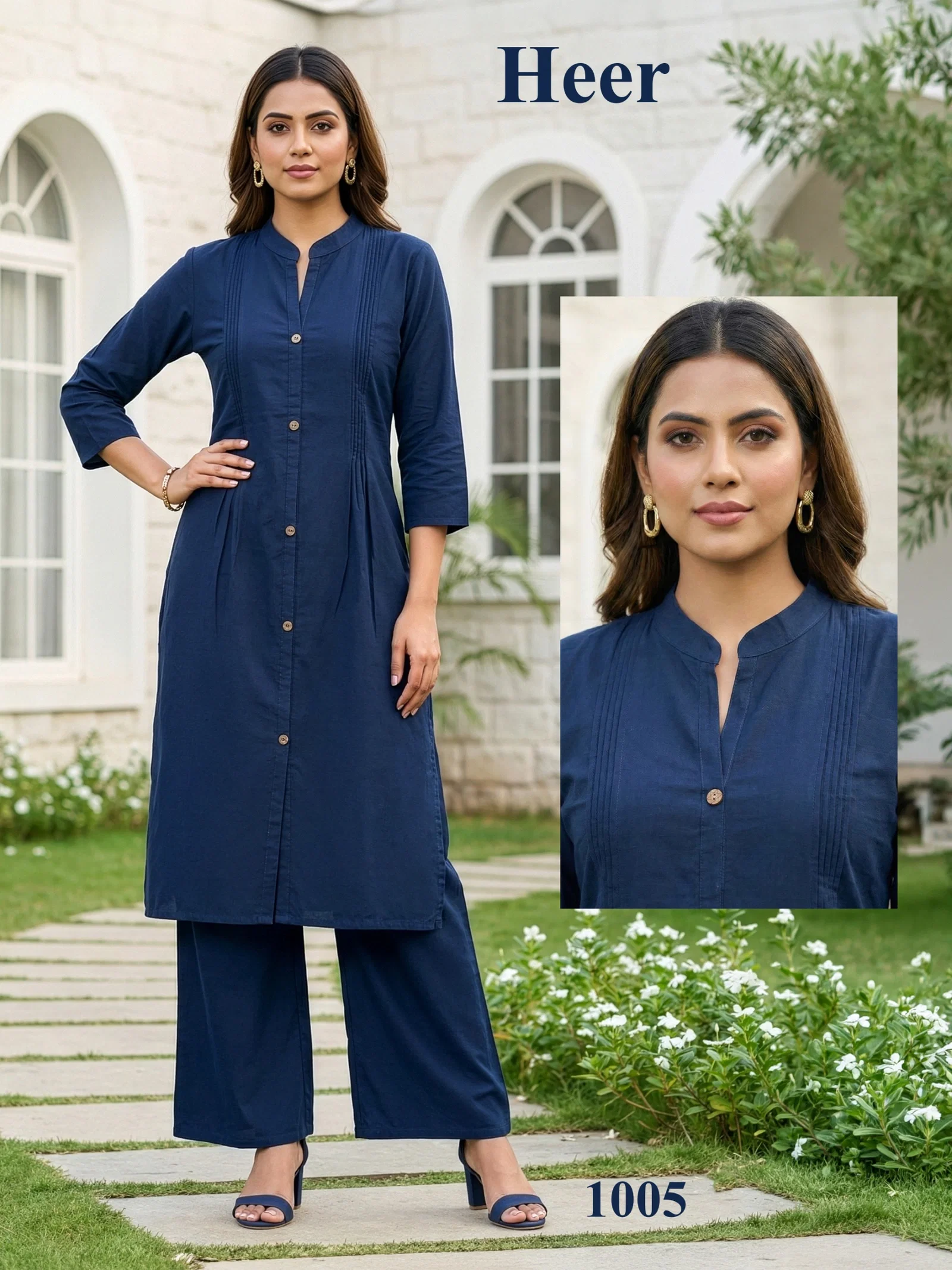 Stylish Dnp Heer Dhabu Cotton Top With Plazo Set Wholesale 2026