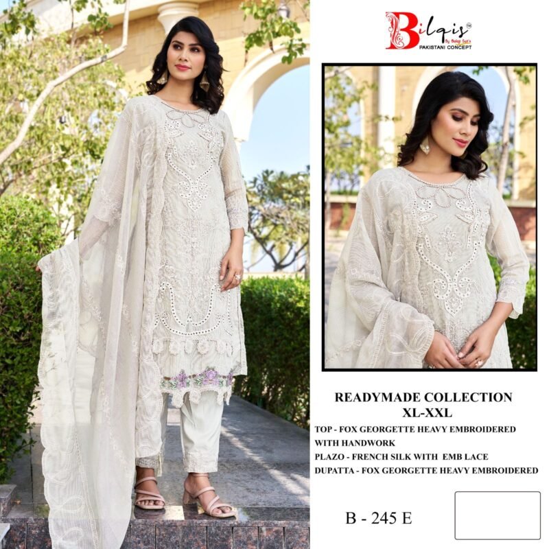 Stylish Bilqis B 245 E To I Georgette Embroidered Salwar Kameez Wholesale 2026